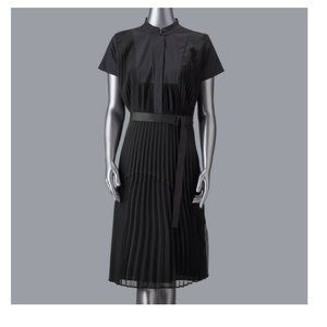 Pleated Little Black Dress